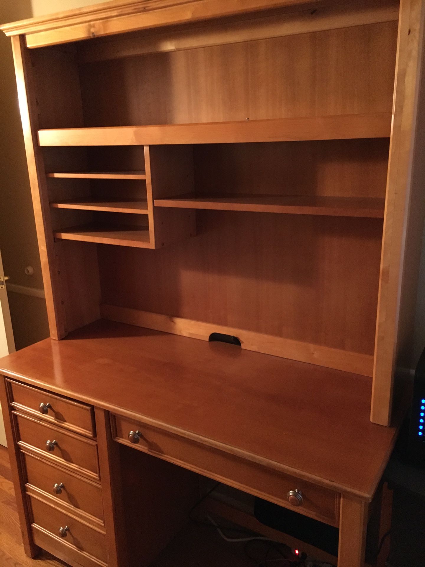 Desk with shelves and drawers- excellent condition!