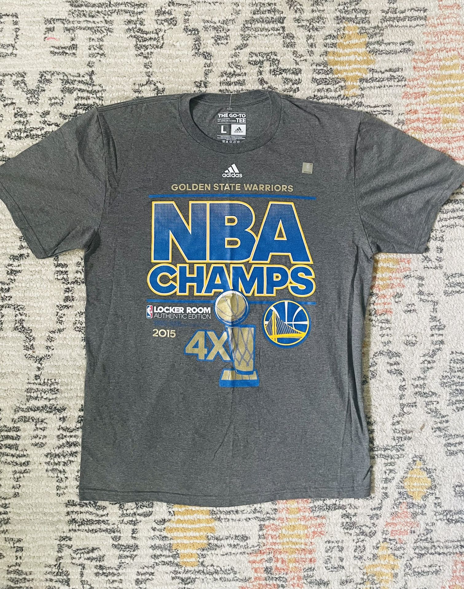 Golden State Warriors NBA Champs Adidas Tshirt Size L