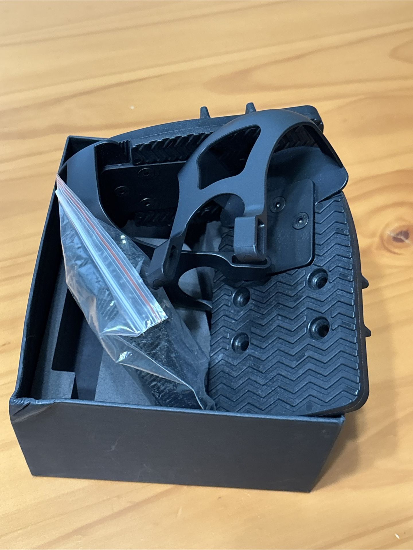 Black plastic toe clip cages replacement exercise bike