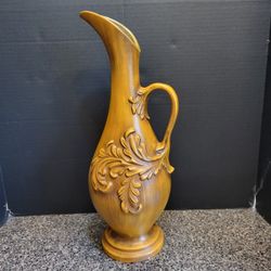 Vintage Haeger Pottery Tall Deep Rust Colored Decorative 18" Minor Repair