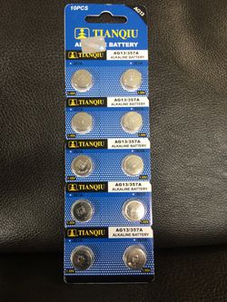 Alkaline batteries size AG13 or 357A