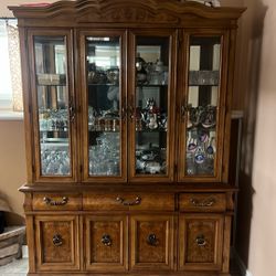 Signature Design by  Maylee Traditional Drawer and LED Lights, Dark Br