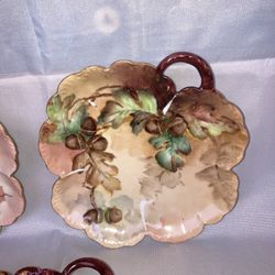 3 Antique Victorian Rosenthal  Fall Dessert Plates