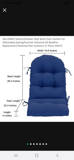 Indoor/Outdoor High Back Chair Cushion