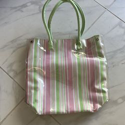Beautiful striped pink tote never used