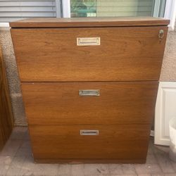 Low profile Wooden File Cabinet