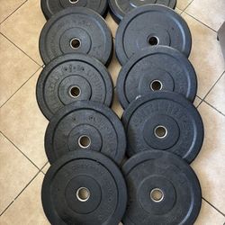 Hi temp bumper Olympic weights 260lbs total