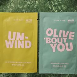 Set of two I Dew Care face masks. Includes Unwind and Olive 'Bout You. Perfect for relaxation and nourishment.

Please go to my page and see other ite