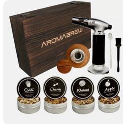 Cocktail Smoker Kit with Torch – 4 Flavors Wood Chips – Bourbon, Whiskey Smoker Infuser Kit, Old Fashioned Drink Smoker Kit, Birthday Bourbon Whiskey