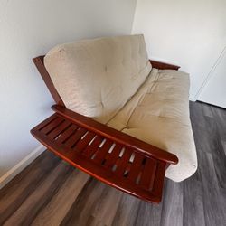 Stylish Walnut-colored Futon