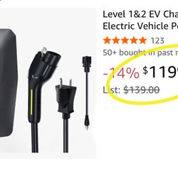 Level 1&2 EV Charger, Electric Vehicle Portable Charger with 20FT Cable, 3.5KW 16Amp Home EV Car Charging Station, 110V-240V NEMA 6-20 & NEMA 5-15 Plu