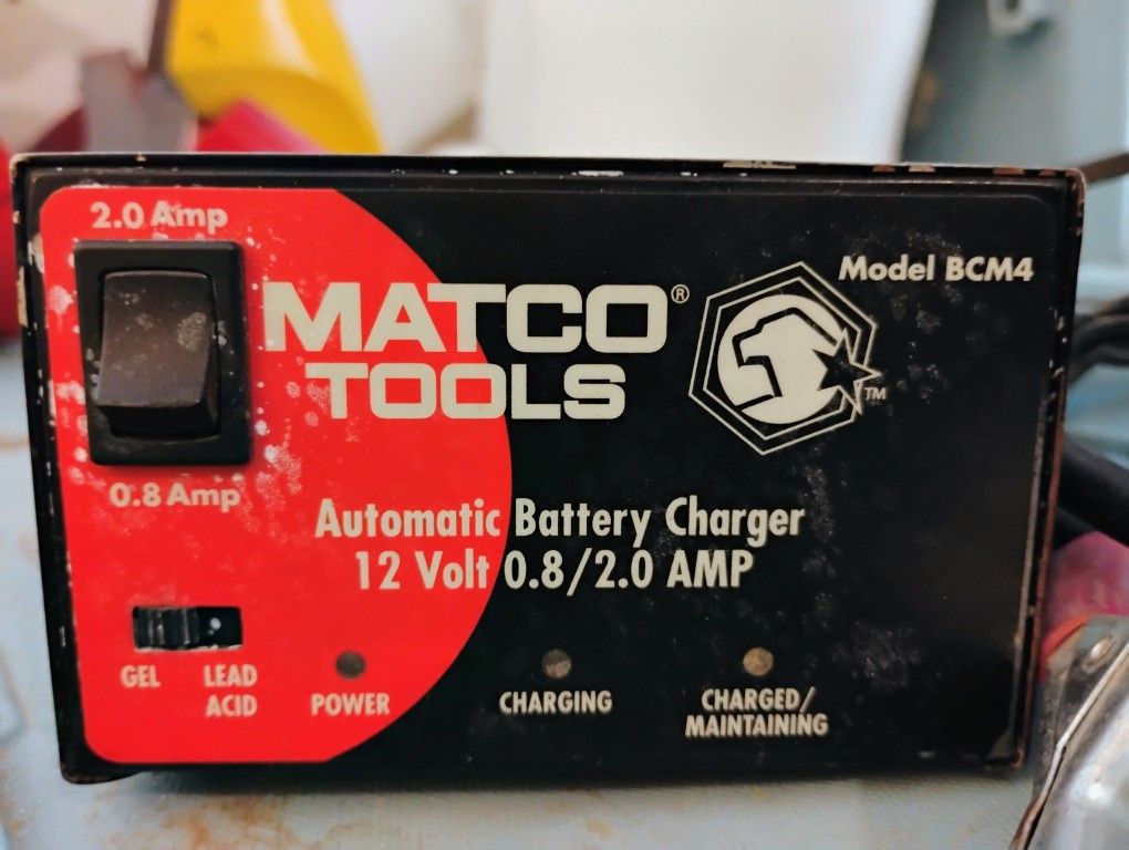 Matco Tools Batther Charge, Automatic Battery Charging 6v to 12 Volt 0.8/2.0 AMP w/Leads