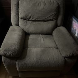 Grey/Green Reclinable Sofa Chair 