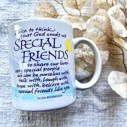 Vintage Hallmark “Special Friends” Quote by Eileen Brennan Coffee Cup 12oz