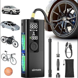 Airmoto Tire Inflator Portable Air Compressor - Air Pump for Car Tires with Digital Pre