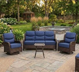 6-in deep seating cushions sunbrella quality cushions Costco quality patio furniture brand new in the box patio swivel rocking chairs outdoor swivel c