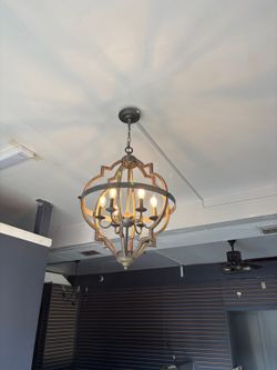 Rustic Chandelier with Edison Bulbs
