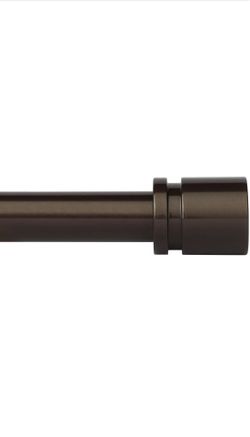 Dark Bronze Adjustable Curtain Rod Set