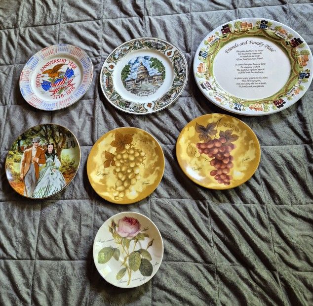 7 Vintage Decrotive Plates Thanks Check out our other Listings