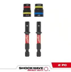 MILWAUKEE - SHOCKWAVE Impact-Duty Quik-Clear 2-In-1 Alloy Steel Magnetic Nut Driver Set (2-Piece)