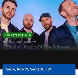 Coldplay Tickets (2)