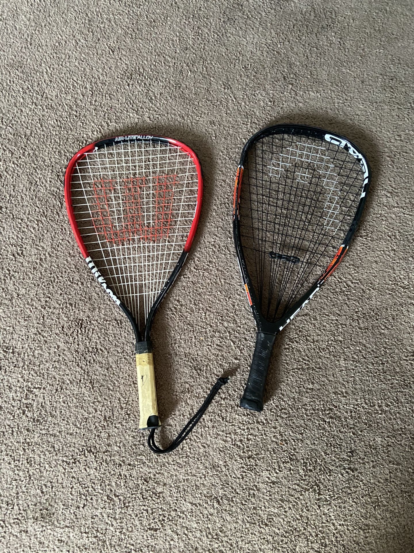 2 Tennis Rackets (1 Wilson, 1 Head)