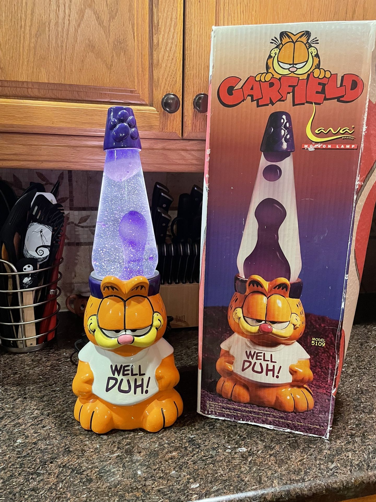 Vintage Garfield Lava Lamp With Box