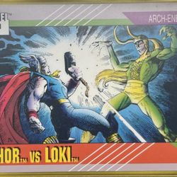 Thor Versus Loki Trading Card 1991