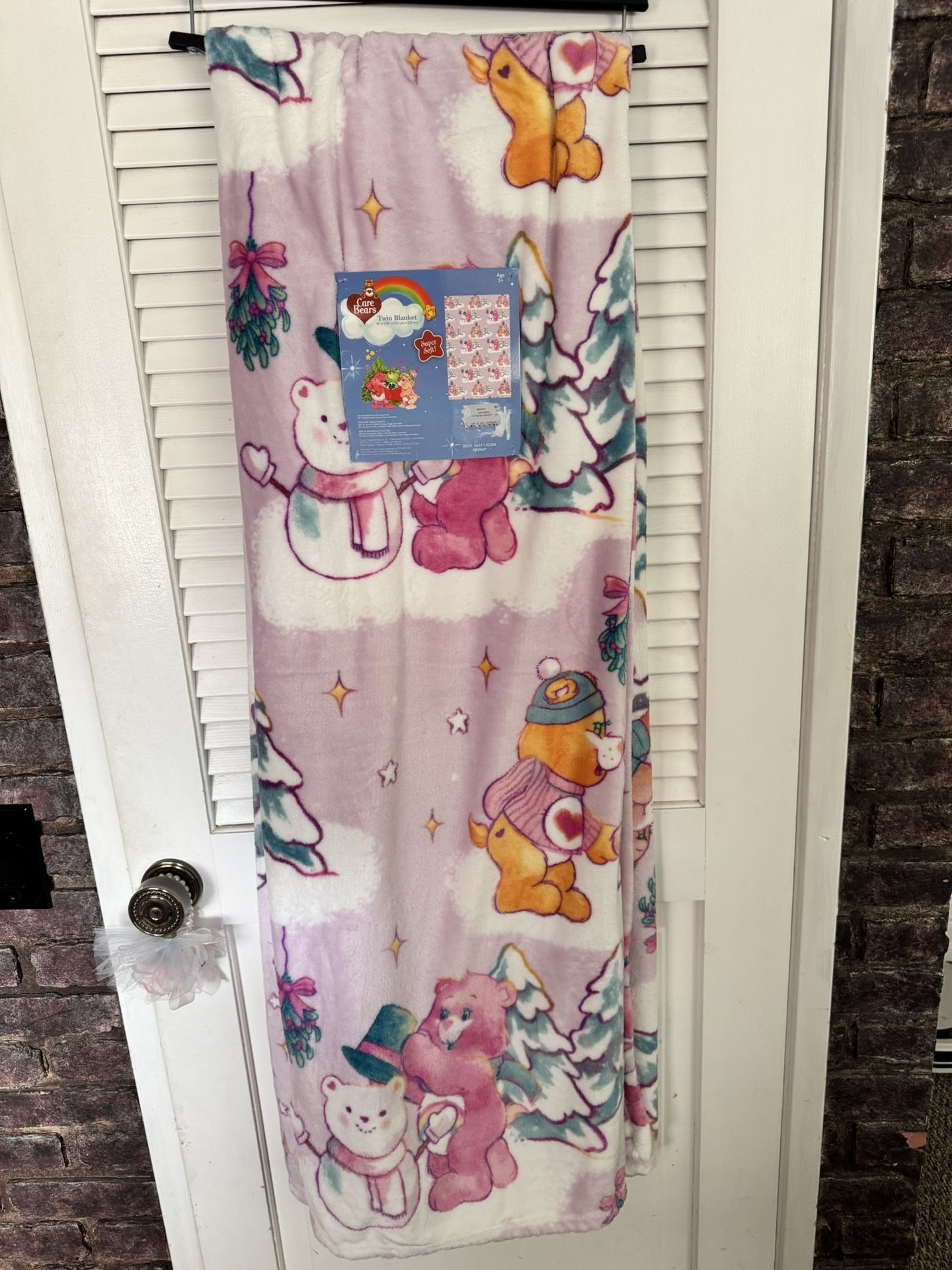 Twin Soft Care Bear Christmas Blanket 
