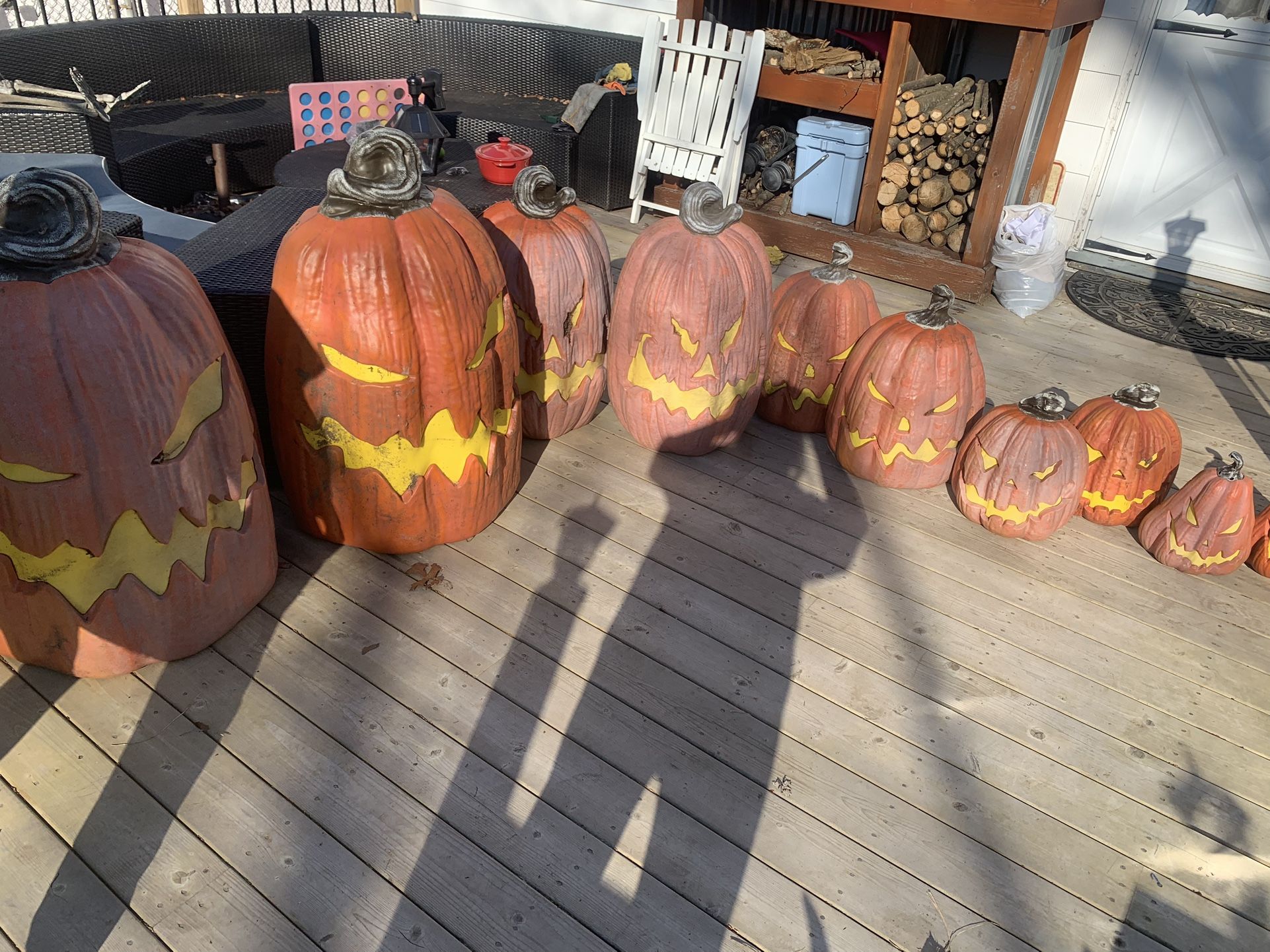 Must Go Asap See Add Halloween Pumpkins Was ( Two Sets Of 8Ft) 8ft Stackable