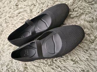 A New Day Black Knit Ballet Flats Size 6