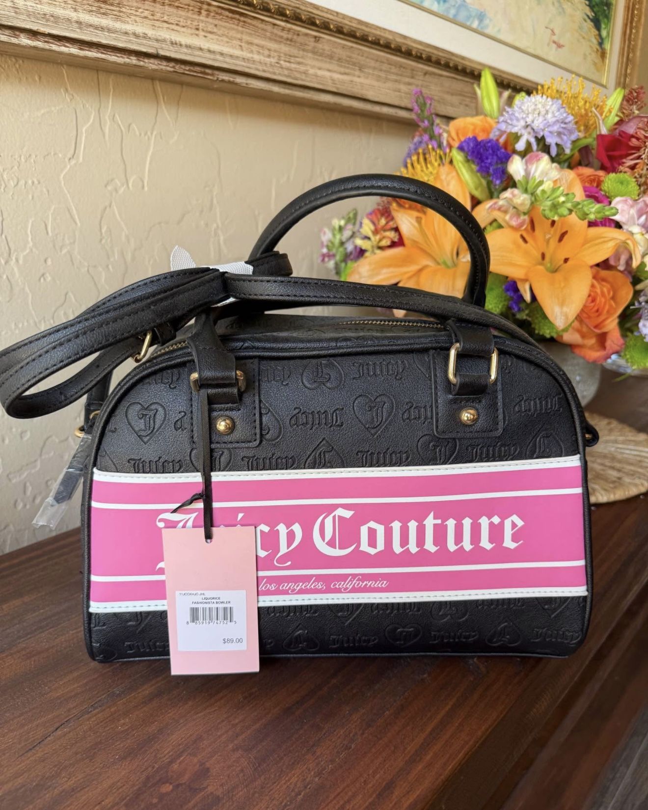 JUICY COUTURE FASHIONISTA BOWLER NWT BAG w/ Shoulder Strap