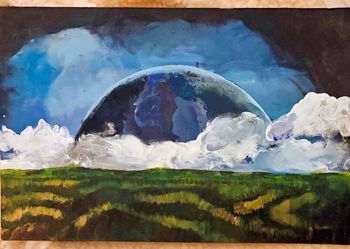 Moon Over Clouds- Original Acrylic Painting on Canvas🌒💫