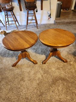 Solid Oak Tables - 2 Feet Round