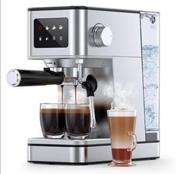 20 Bar Pump Espresso Machine with LED Touchscreen & Steam Wand
Small, Stainless Steel, 45s Quick Heat, Custom Brew Time, 57.5oz Removable Tank, Latte 