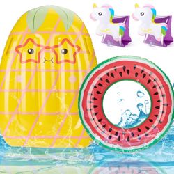 3-piece inflatable swimming ring set for children essential for water use