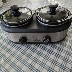 Elite Cuisine Dual Croc Pot