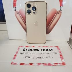 Apple IPhone 13 Pro Max Unlocked For All Carriers  - 90 Days Warranty - $1 Down - NO CREDIT Needed