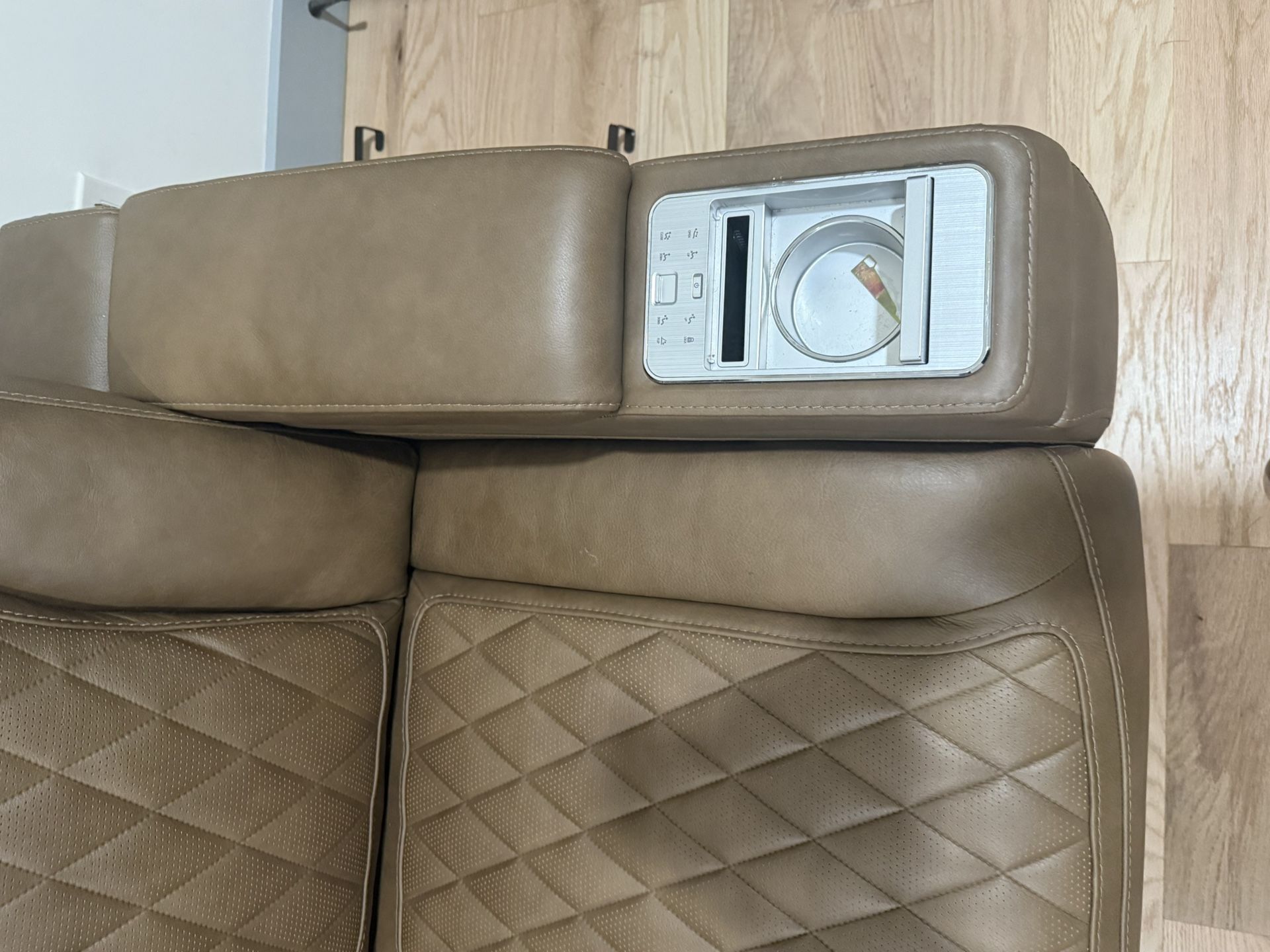 Leather Reclining Couch X2