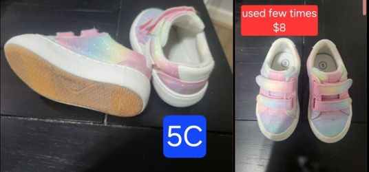 Toddler Girls Glitter Sneakers Size 5C