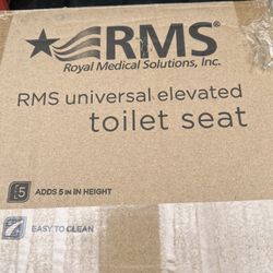 RMS Universal Elevated Toilet Seat With Support Arms - Adds 5” In Height