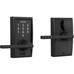 Schlage FE695 CEN 622 LAT Touch Century Lock with Latitude Lever, Electronic Keyless Entry Lock, Matte Black