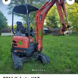 2016 kubota U17 mini excavator
