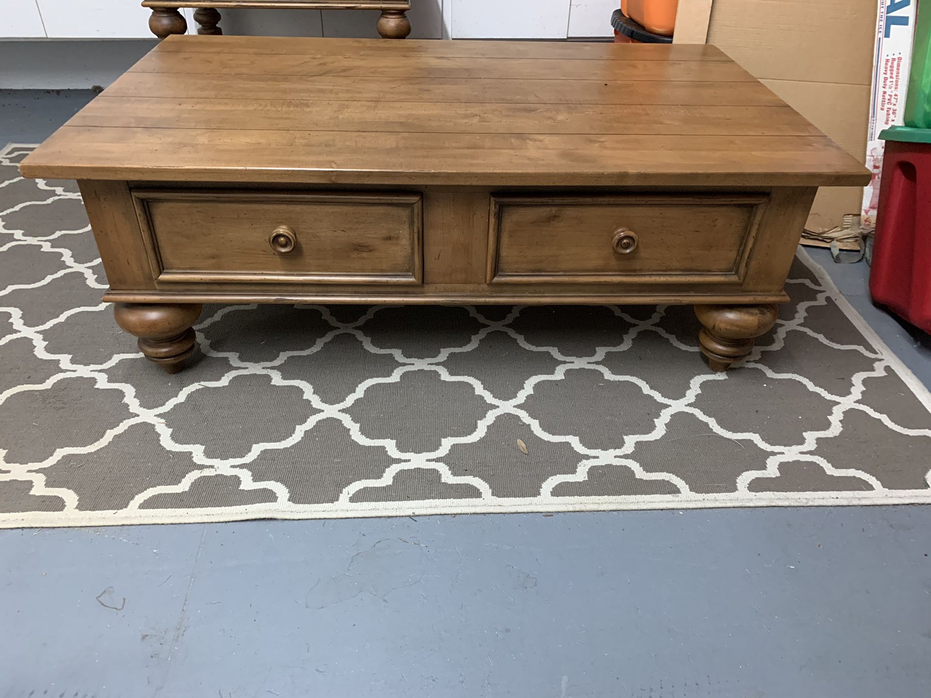 Ethan Allen Coffee Table & Two End Tables