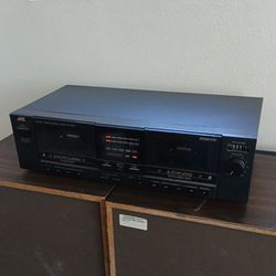 JVC TD-w87 Stereo Double Cassette Tape Deck Auto Reverse Playback Vintage 1980s