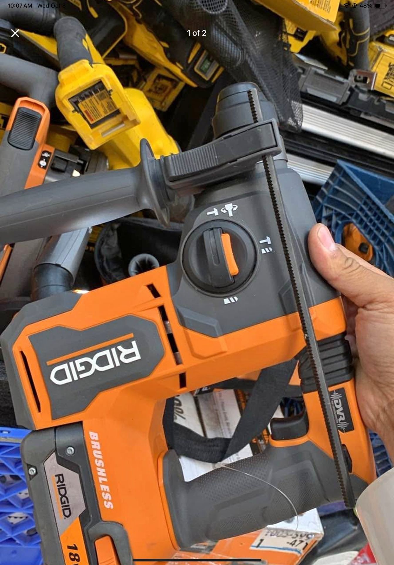 Ridgid 18v 1in Sds Rotary Hammer With Battery