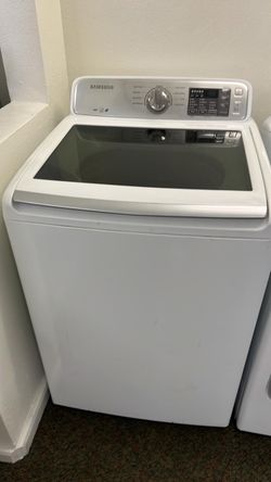 Samsung Top Load Washer + Electric Dryer Set – Sensor Dry, Glass Lid