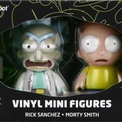 NEW Kidrobot Rick Sanchez Morty Smith Adult Swim Vinyl Mini figures 2 pack 2021 