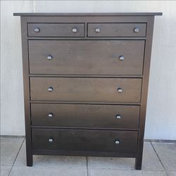 Dresser Tall Bureau Black Highboy Chest of 6 Drawers IKEA