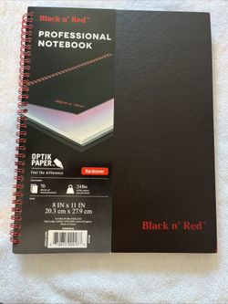 Brand New….John Dickinson Black N' Red Perforated Notebook 70 Sheet 8x11” Ruled Optik Paper These retails over $15  My price $10 I have multiple avail